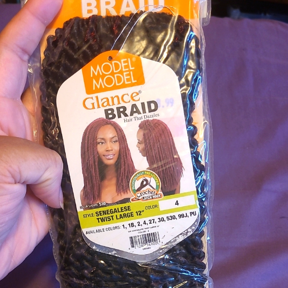 2 For $15 Senegalese Crochet Braid in Black (4)